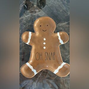 Rae Dunn OH SNAP gingerbread plate